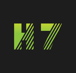 h7 initial green with strip
