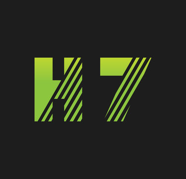 h7 initial green with strip