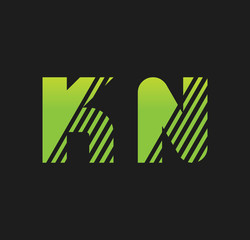 kn initial green with strip