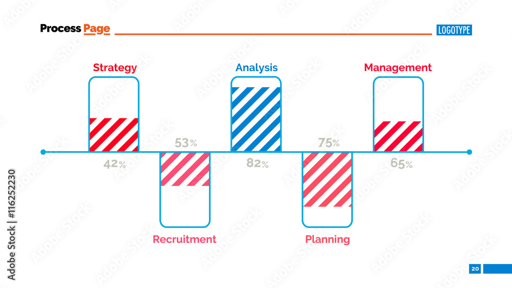 Poster simple bar chart slide template