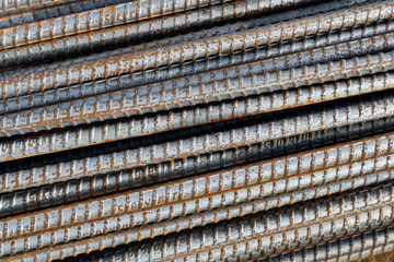 Reinforcing Steel Bar background, Rebar for concrete construction work