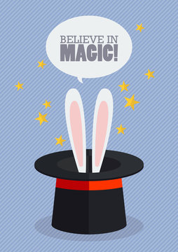 Bunny ears in magician hat