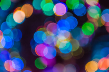Colorful spiral LED bokeh background
