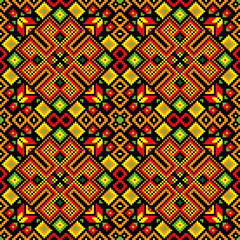 Ethnic mosaic ornamental background vector