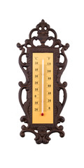 Vintage outdoor thermometer, isolated