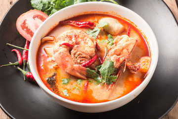 tom yum goong Interesting cuisine of Thailand.