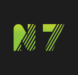 n7 initial green with strip