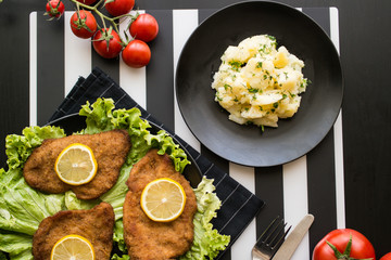 Schnitzel with potato salad