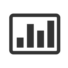 Chart icon. Statistic chart sign. Flat icon of chart isolated on white background. Vector illustration.