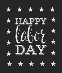 Happy labor day poster.