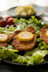 schnitzel with potato salad