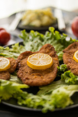 schnitzel with potato salad