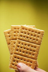 hand hold crackers