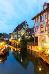 Naklejka premium Colmar France Night