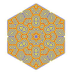 Ornamental Pattern Isolated on White Background. Creative Decorative Symbol