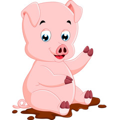 Cute pig cartoon
