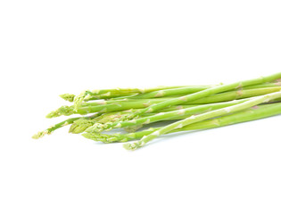 fresh asparagus isolated on white