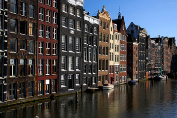 Naklejka premium A canal in Amsterdam