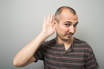 man overhears