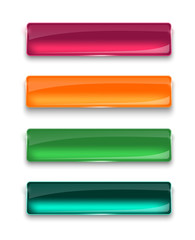 Fototapeta premium Set of colored glass buttons for web interface.