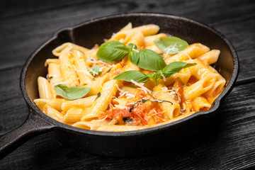 Traditional penne pasta