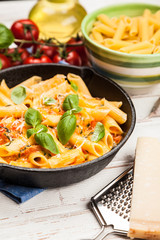 Traditional penne pasta