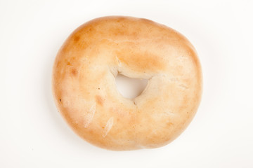 Bagels on white background