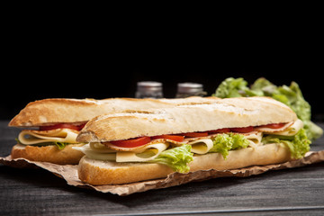 Panini grilled sandwich © George Dolgikh
