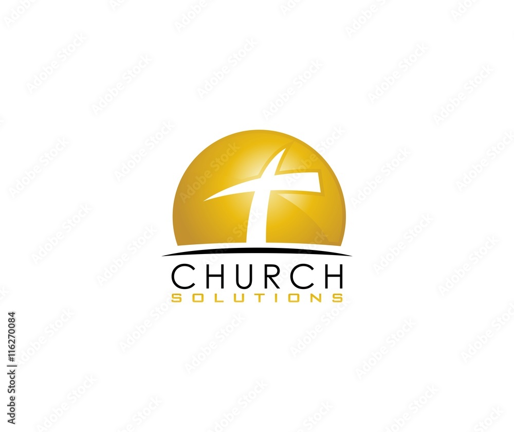 Wall mural Church logo