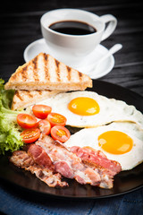 Traditional breakfast on a plate