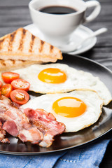Traditional breakfast on a plate