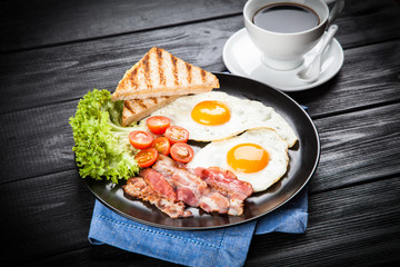 Traditional breakfast on a plate