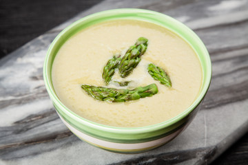 Asparagus cream soup