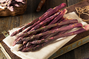 Raw Organic Purple Asparagus Spears
