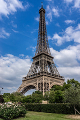 Tour Eiffel (Eiffel Tower) on Champ de Mars in Paris. France.