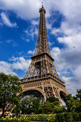 Tour Eiffel (Eiffel Tower) on Champ de Mars in Paris. France.