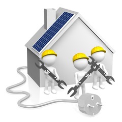 Solar panels assembly