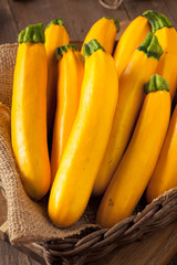 Raw Organic Yellow Zucchini Squash