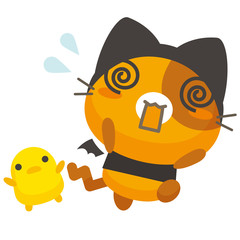 ネコとーく。デビル+ぴよ