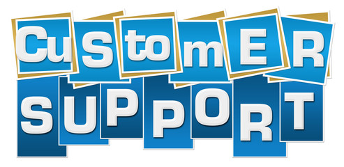 Customer Support Blue Squares Stripes 