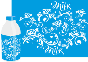 Cows stand on a milk wave