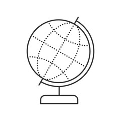 Globe Thin line icon. Globe symbol vector illustration