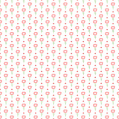 Simple little flower seamless pattern. Kids cute pastel background. Vector illustration.