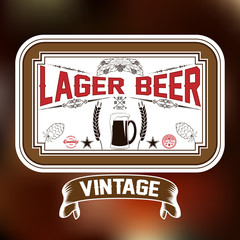 Beer Label. Logo for the pub and restaurant.