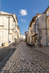 Cognac, France. Street in the medieval quarter