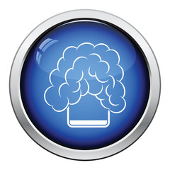 Icon of chemistry reaction in glass