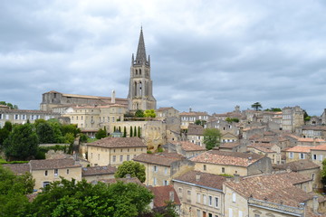 Fototapeta na wymiar View of Saint Emilion village, Bordeaux region, France