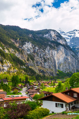 Fototapeta na wymiar Swiss Alps. Lauterbrunnen, Switzerland,Europe