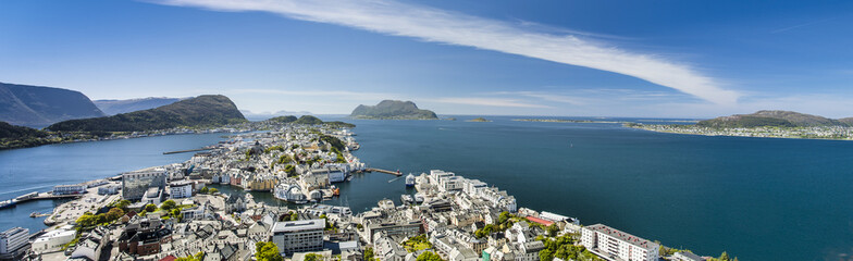 Alesund, city on the fjords in Norway