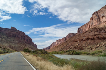 Utah State Route 128 - Upper Colorado River Scenic Byway,Utah,USA